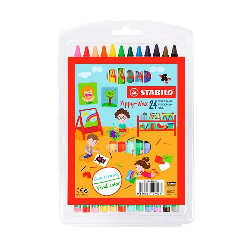 SET DE 24 CRAYONES STABILO YIPPY-WAX DE CERA - 1