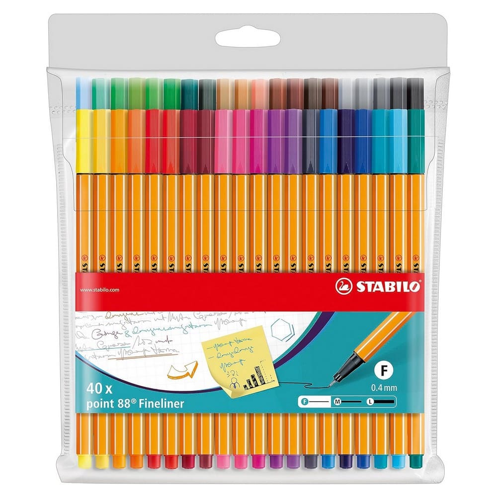 SET DE 40 TIRALINEAS STABILO POINT 88 - 1