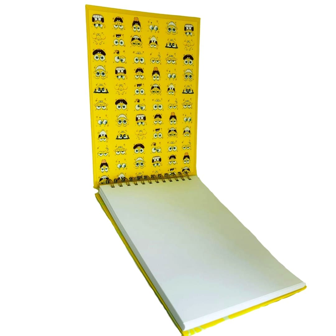 CROQUERA B5 100 HOJAS LISAS BLANCAS DISEÑO BOB ESPONJA - 2