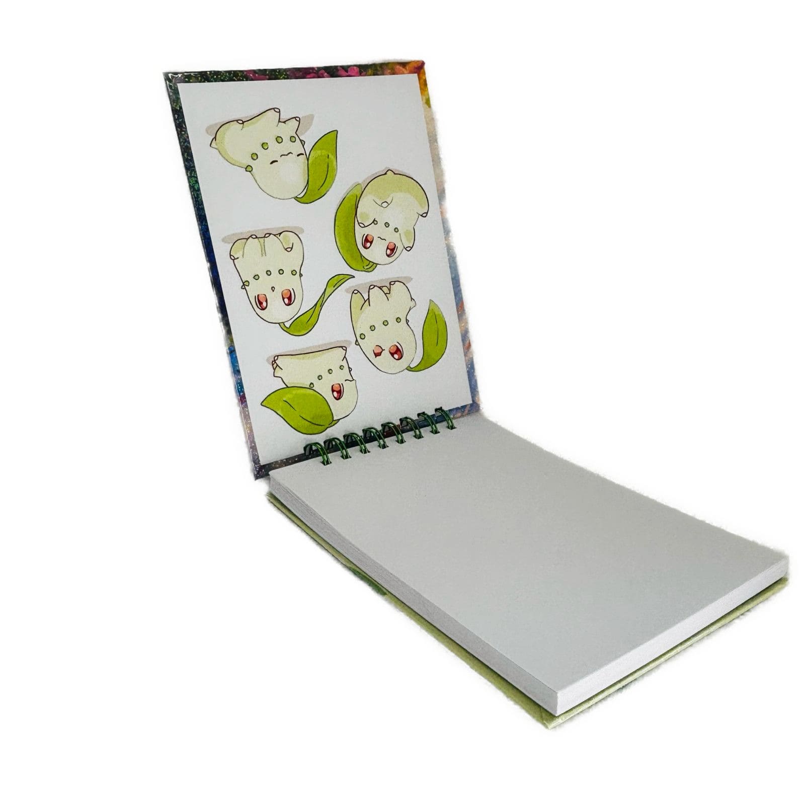 CROQUERA A5 80 HOJAS LISAS BLANCAS DISEÑO CHIKORITA / POKE MON - 4