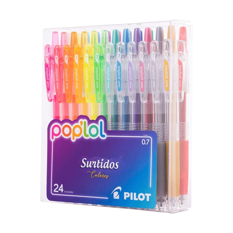 SET 24 LAPICES TINTA GEL 0.7MM POP LOL COLORES JELLY JELLY PILOT - 1