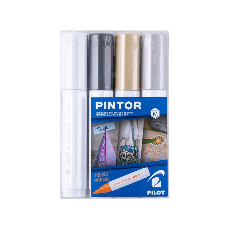 SET PINTOR 4 MARCADORES GLAM PUNTA MEDIA PILOT - 1