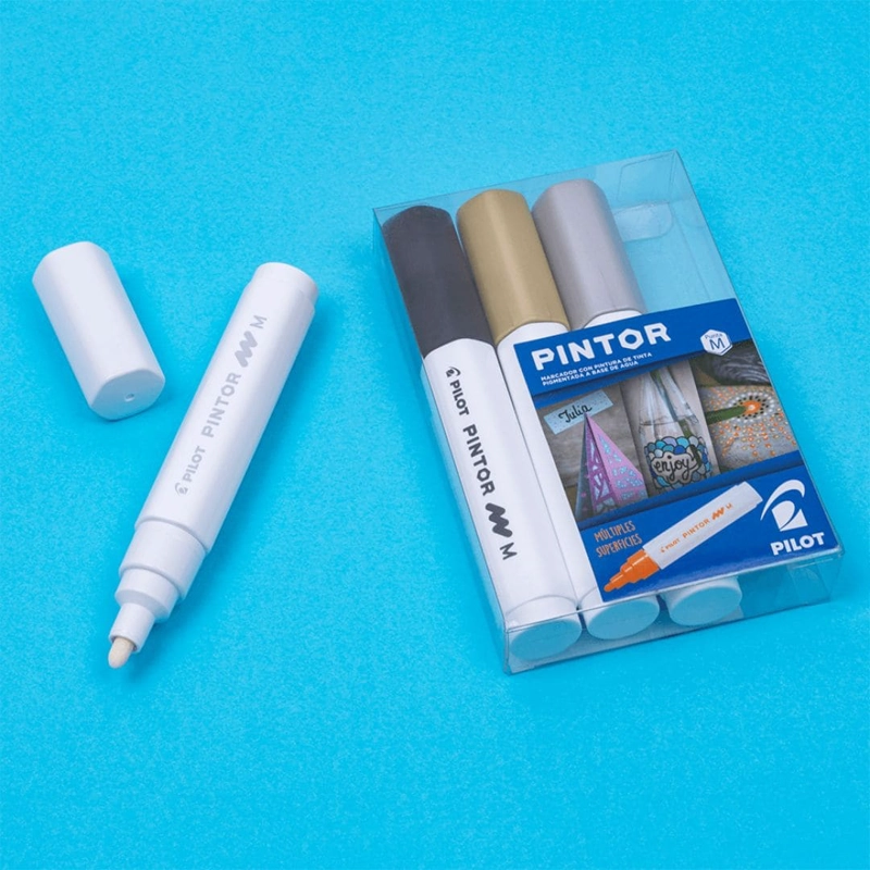 SET PINTOR 4 MARCADORES GLAM PUNTA MEDIA PILOT - 3