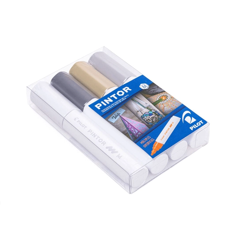 SET PINTOR 4 MARCADORES GLAM PUNTA MEDIA PILOT - 4