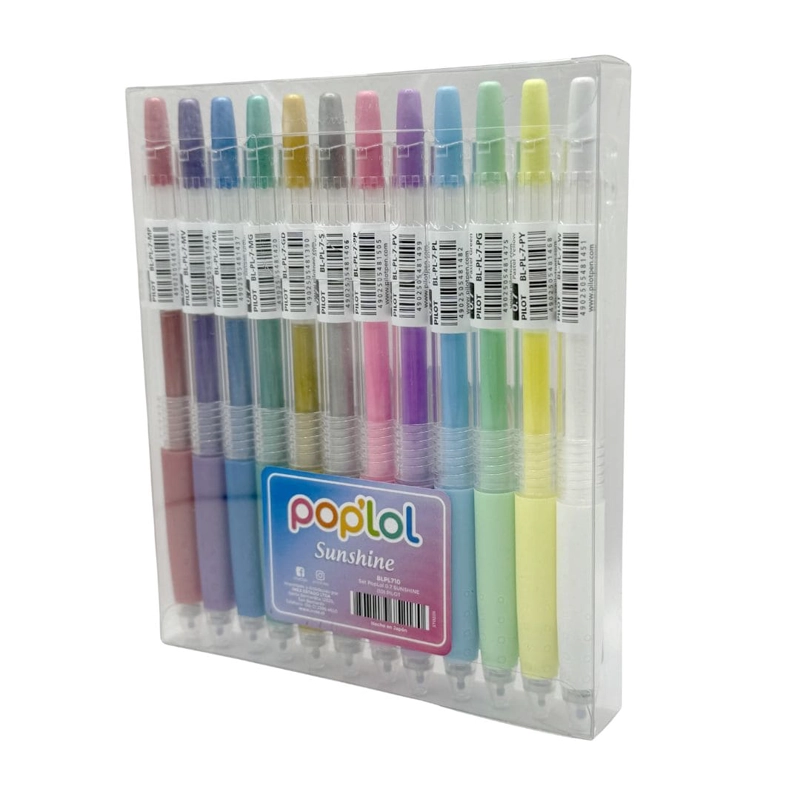 SET 12 LAPICES TINTA GEL 0.7MM POP LOL COLORES SUNSHINE PILOT - 4