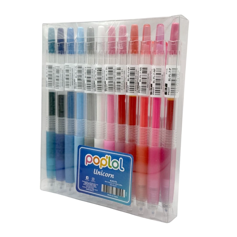SET 12 LAPICES TINTA GEL 0.7MM POP LOL COLORES UNICORN PILOT - 4