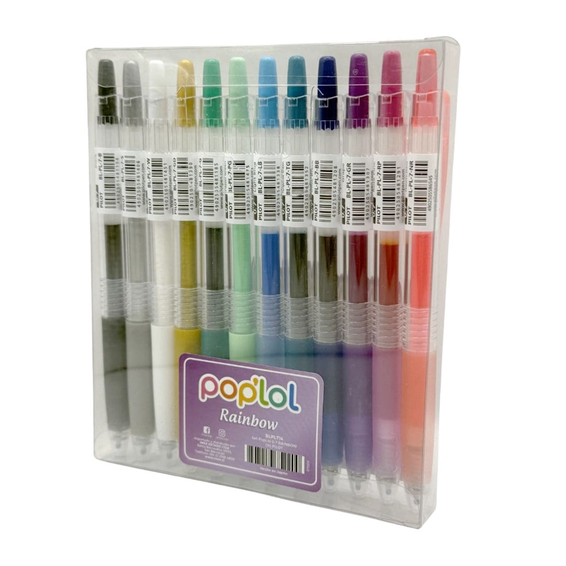 SET 12 LAPICES TINTA GEL 0.7MM POP LOL COLORES RAINBOW PILOT - 4