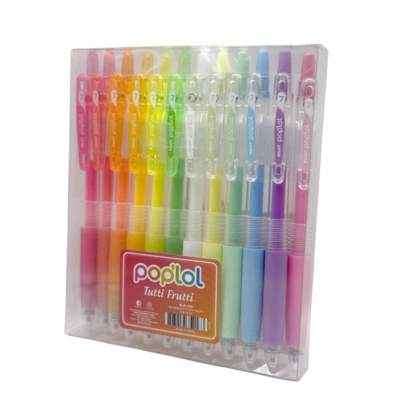 SET 12 LAPICES TINTA GEL 0.7MM POP LOL COLORES TUTTI FRUTTI PILOT - 4
