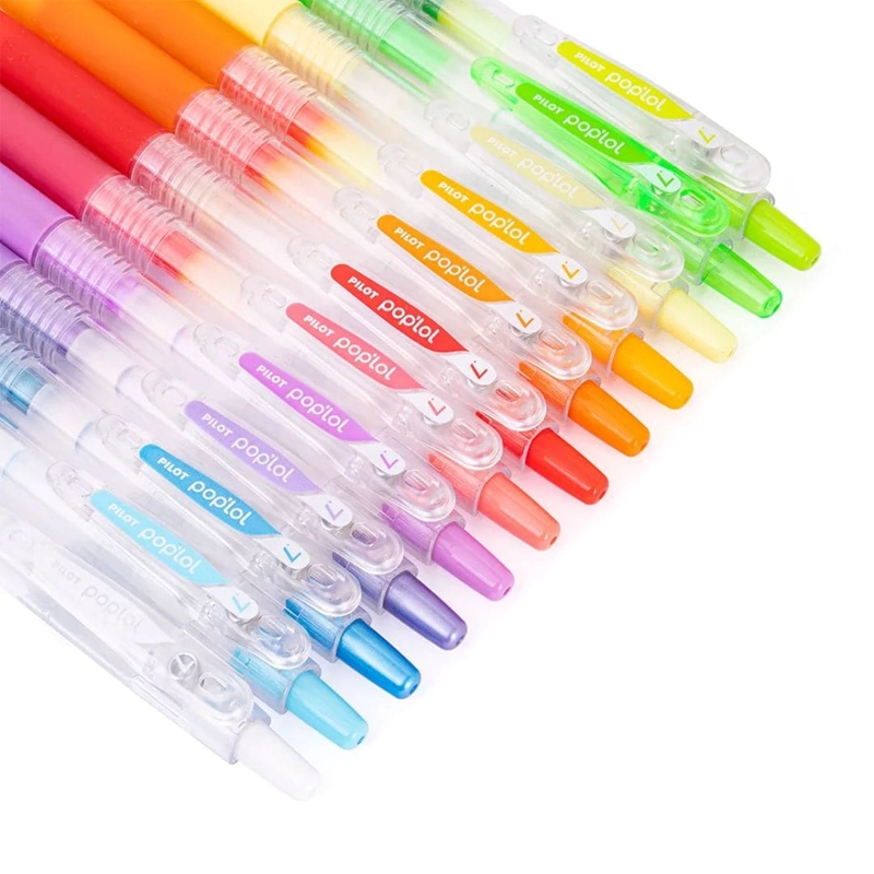 SET 12 LAPICES TINTA GEL 0.7MM POP LOL COLORES CANDY PILOT - 3