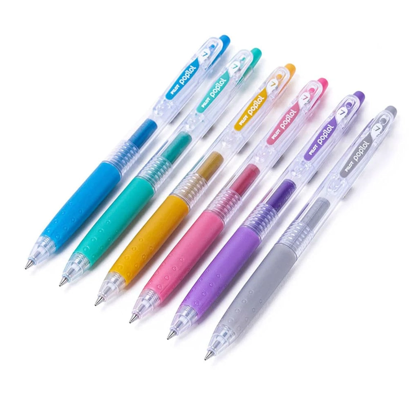 SET 6 LAPICES TINTA GEL METALICOS 0.7MM POP LOL LOVER PILOT - 2
