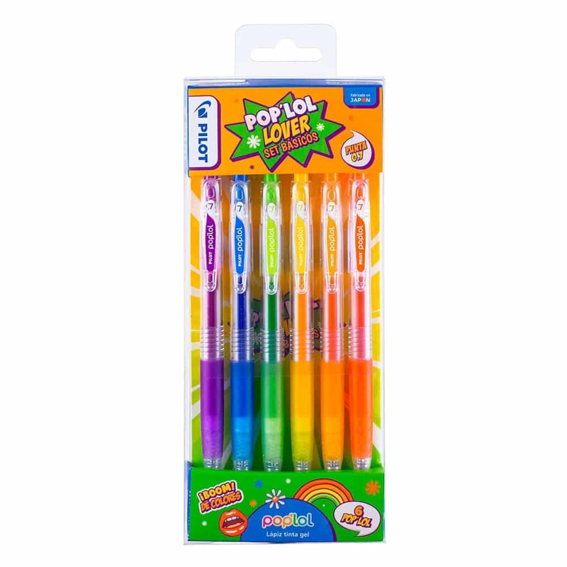 Lapomine 6個セット SET 6 LAPICES TINTA GEL BASICOS 0.7MM POP LOL LOVER PILOT