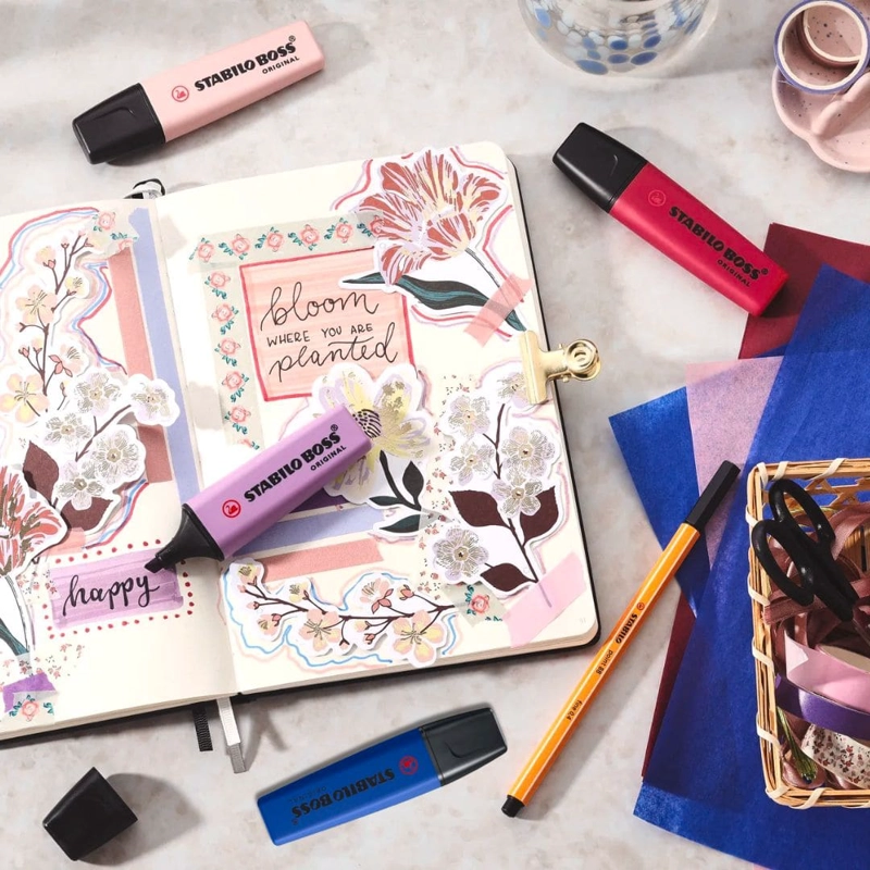 SET 4 DESTACADORES STABILO BOSS ORIGINAL NATURECOLORS WILDFLOWER EDITION - 4