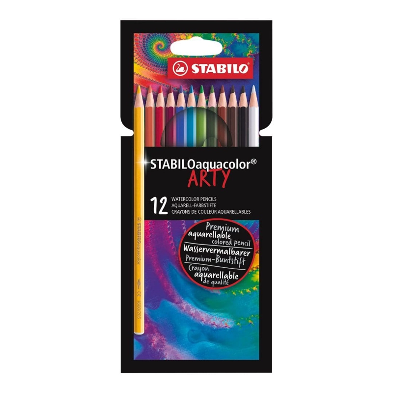 SET DE 12 LAPICES ACUARELABLES STABILOAQUACOLOR ARTY - 1
