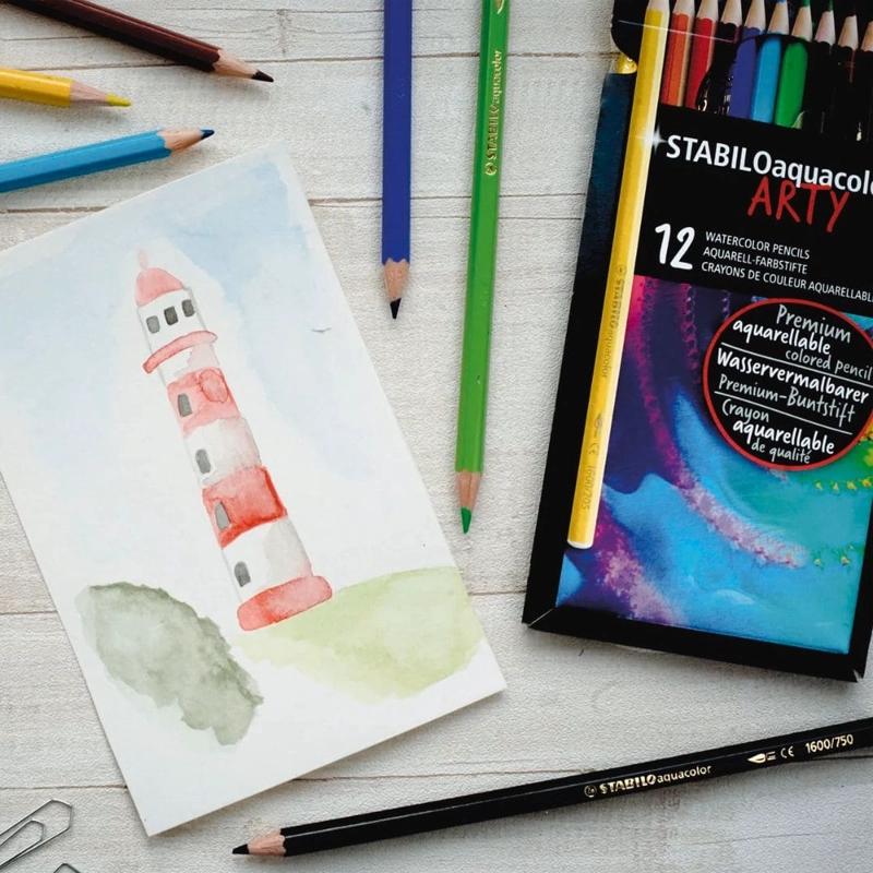 SET DE 12 LAPICES ACUARELABLES STABILOAQUACOLOR ARTY - 2