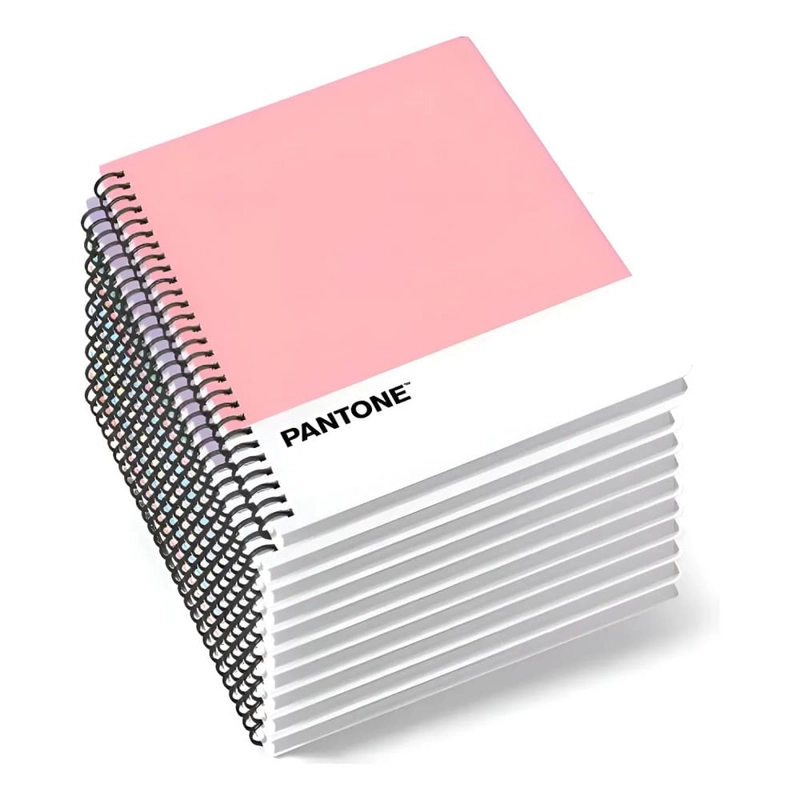SET 10 CUADERNOS UNIVERSITARIOS 100 HOJAS CUADRICULADAS 7MM PASTEL PANTONE - 1