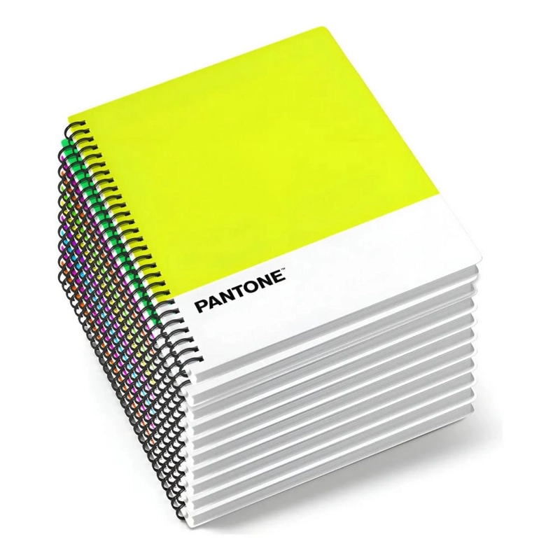 SET 10 CUADERNOS UNIVERSITARIOS 100 HOJAS CUADRICULADAS 7MM FLUOR PANTONE - 1