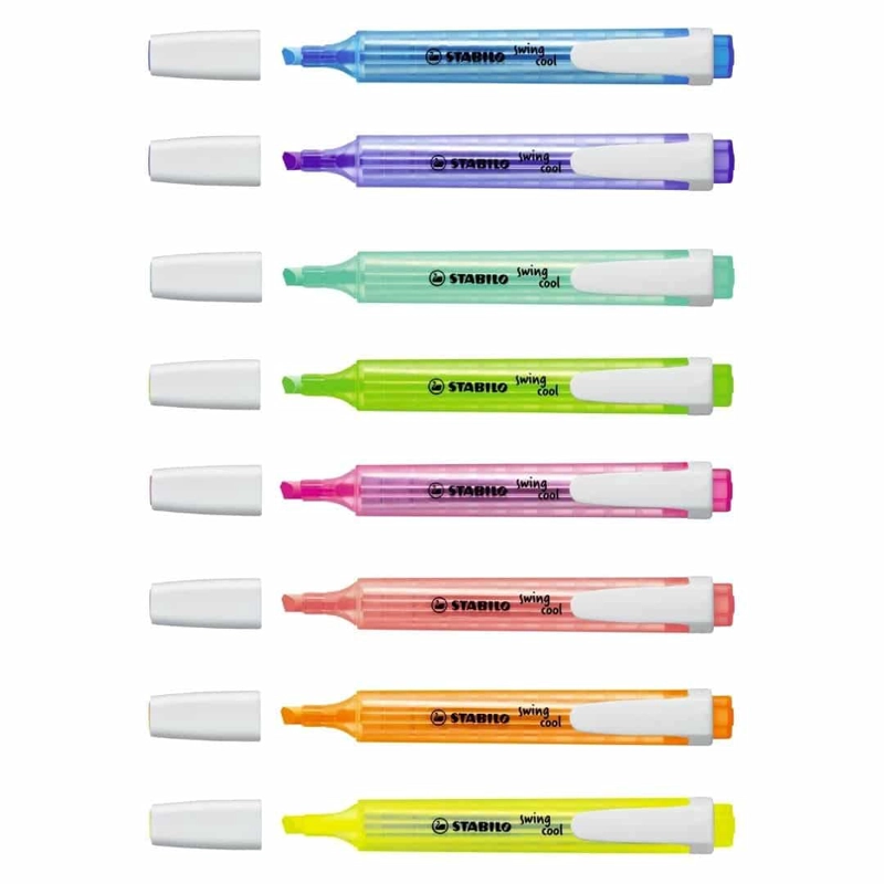 SET DE 8 DESTACADORES STABILO SWING COOL FLUORESCENTES - 2