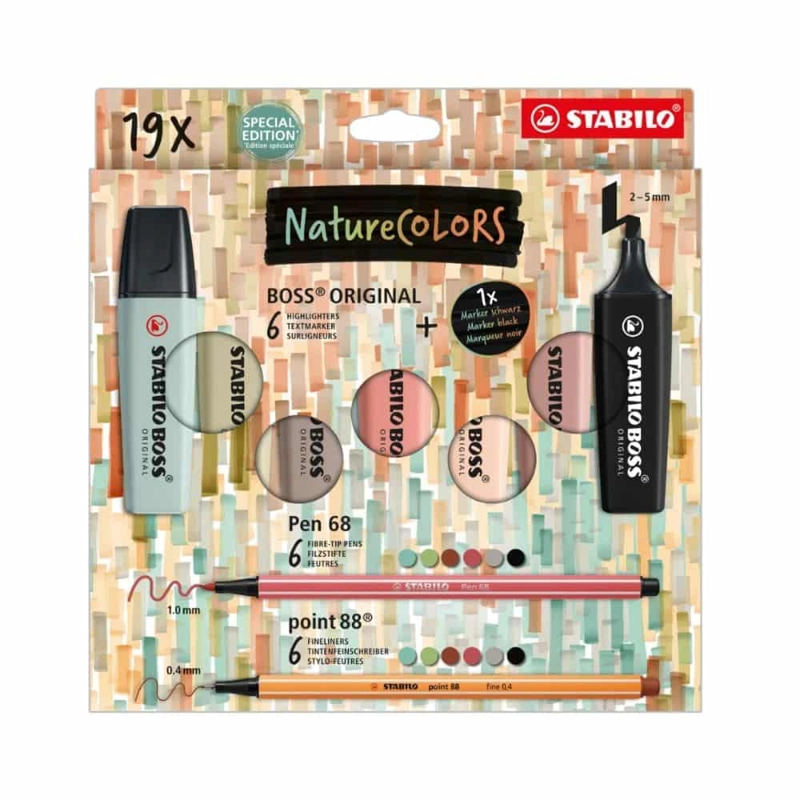 SET DE 19 STABILO NATURE COLORS EDICION ESPECIAL - 1