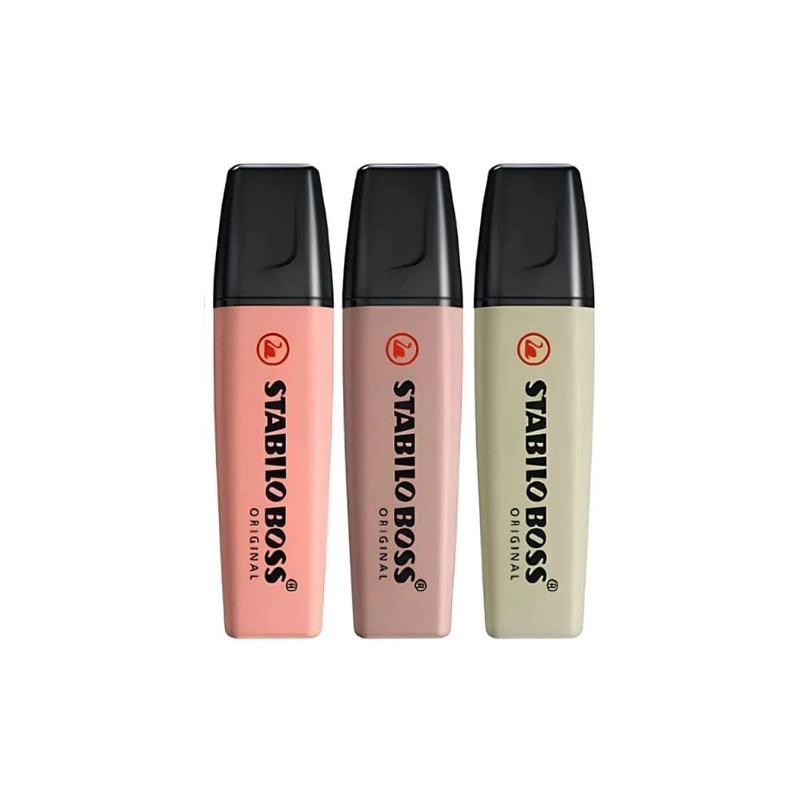 SET DE 3 DESTACADORES STABILO BOSS ORIGINAL NATURE COLORS - 2
