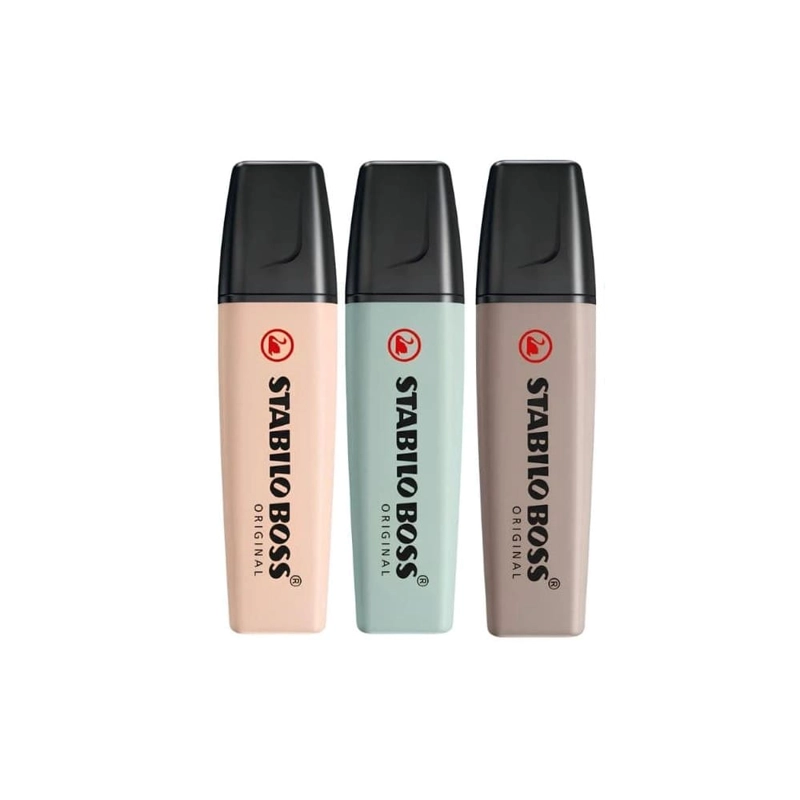SET DE 3 DESTACADORES STABILO BOSS ORIGINAL NATURE COLORS - 2