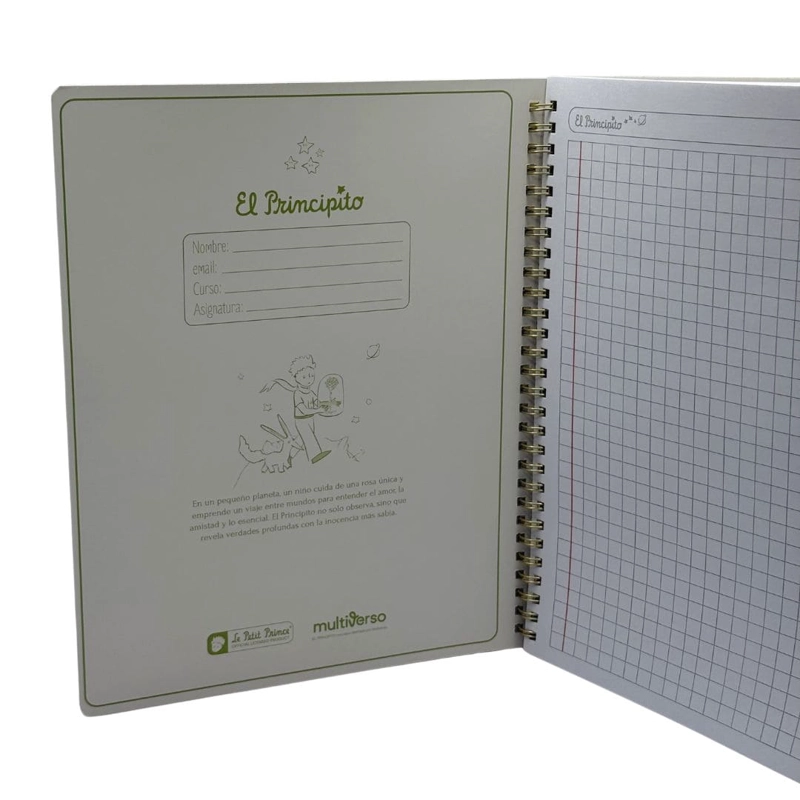 SET 10 CUADERNOS UNIVERSITARIOS 100 HOJAS CUADRICULADAS 7MM EL PRINCIPITO - 2