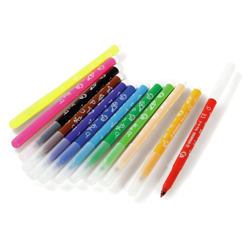 SET DE 12 MARCADORES 0.7MM STABILO TRIO A-Z - 2
