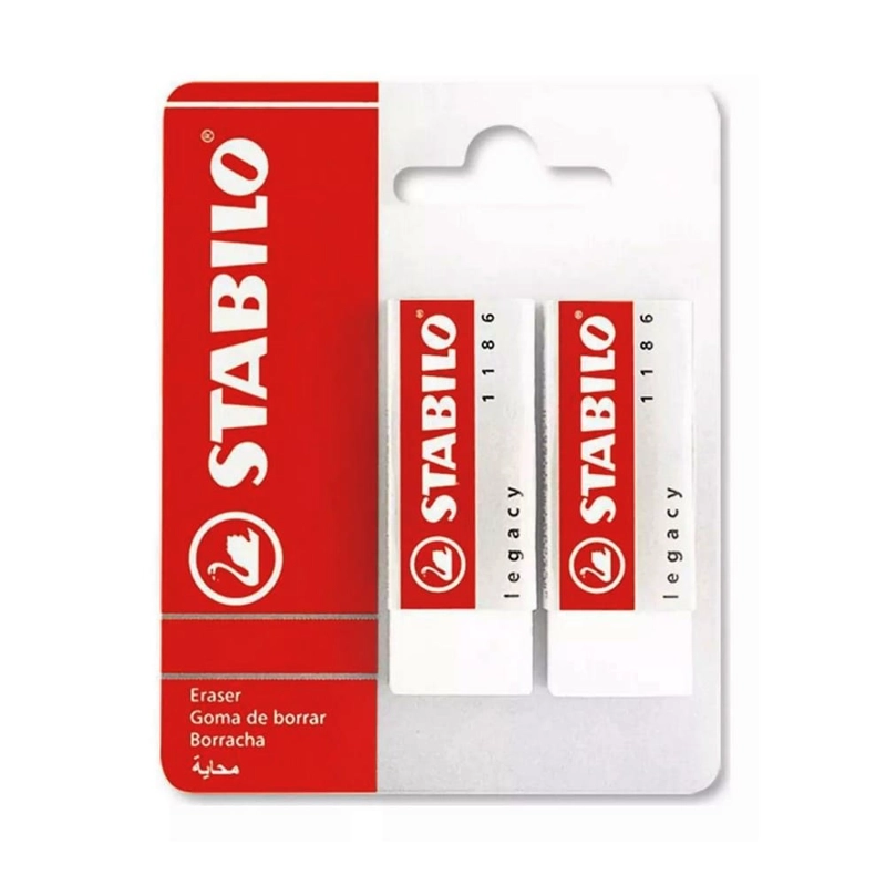 SET DE 2 GOMAS DE BORRAR ESTANDAR STABILO LEGACY 1186 - 1