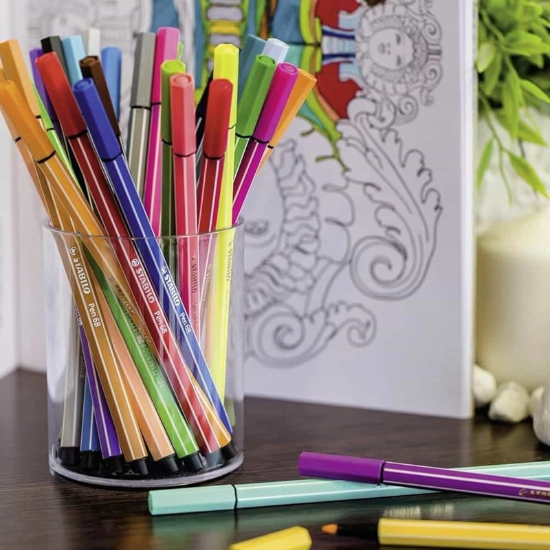 SET DE 20 MARCADORES STABILO PEN 68 ZEBRUI EN ESTUCHE TURQUESA - 4