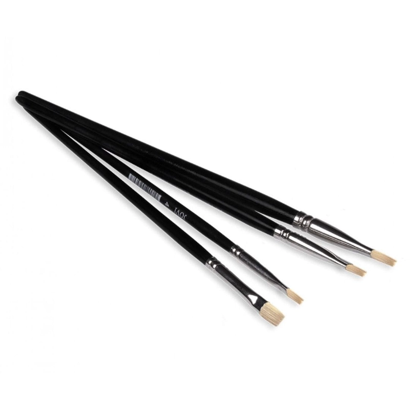 SET DE 4 PINCELES ARTISTICOS PUNTA PLANA PELO NATURAL JOVI - 2