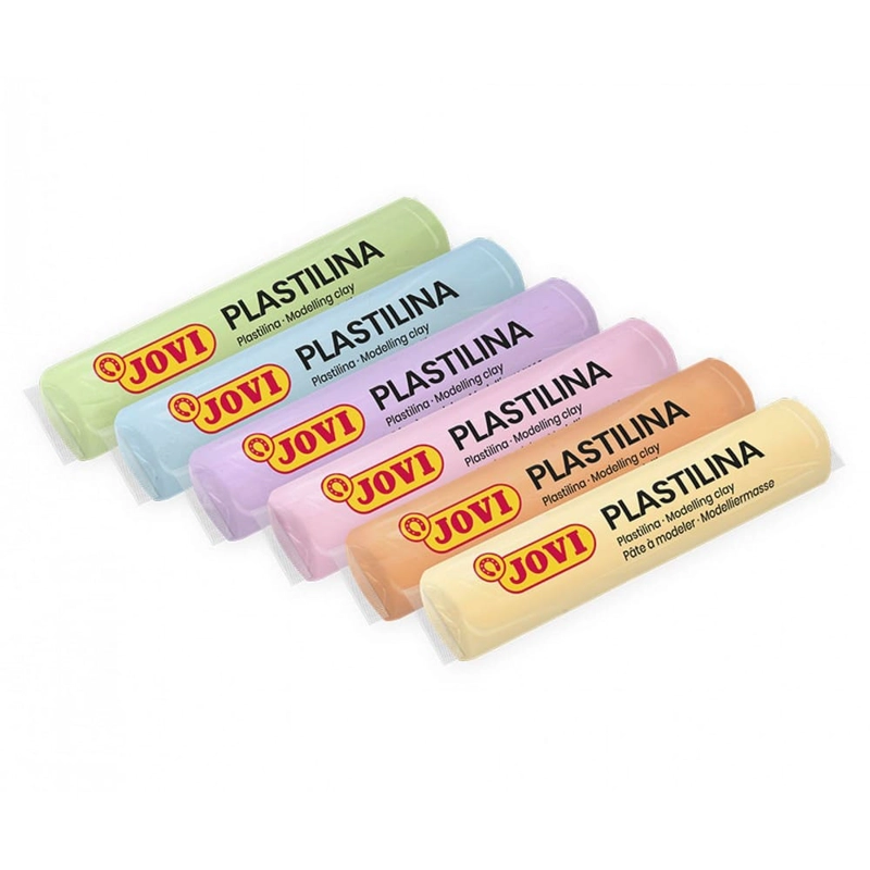 SET DE 6 BARRAS DE PLASTILINA 15G COLORES PASTELES JOVI - 2