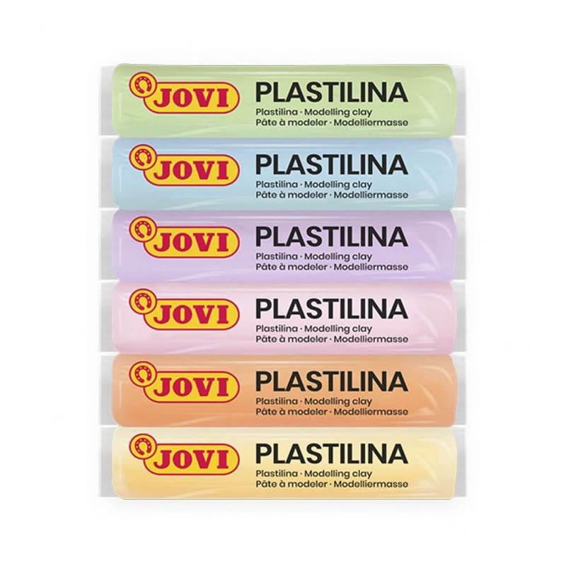 SET DE 6 BARRAS DE PLASTILINA 15G COLORES PASTELES JOVI - 3