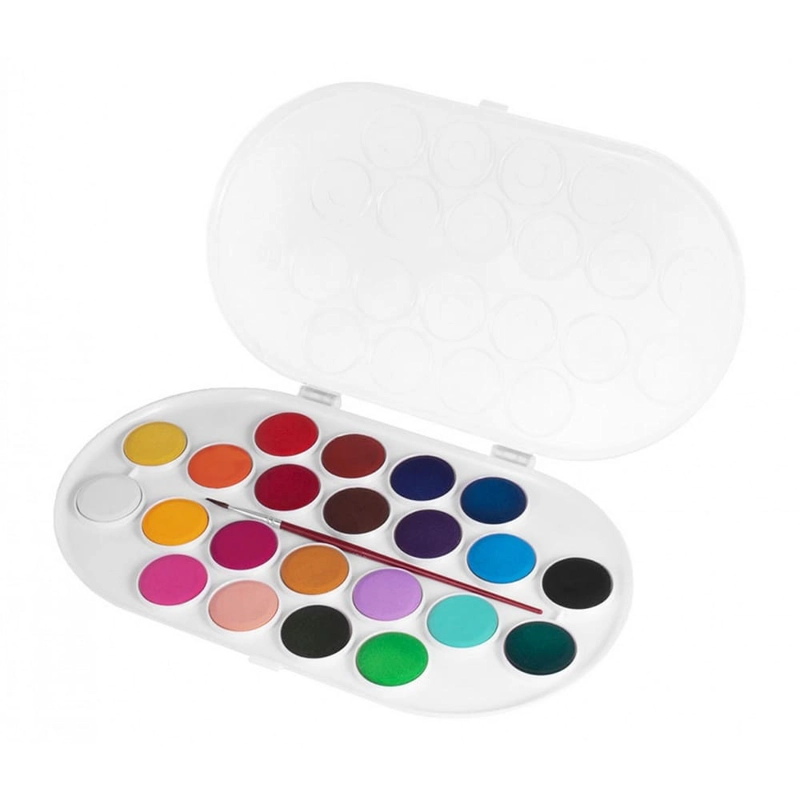 SET DE 22 ACUARELAS DE COLORES JOVI EN PASTILLAS 30MM + PINCEL - 2
