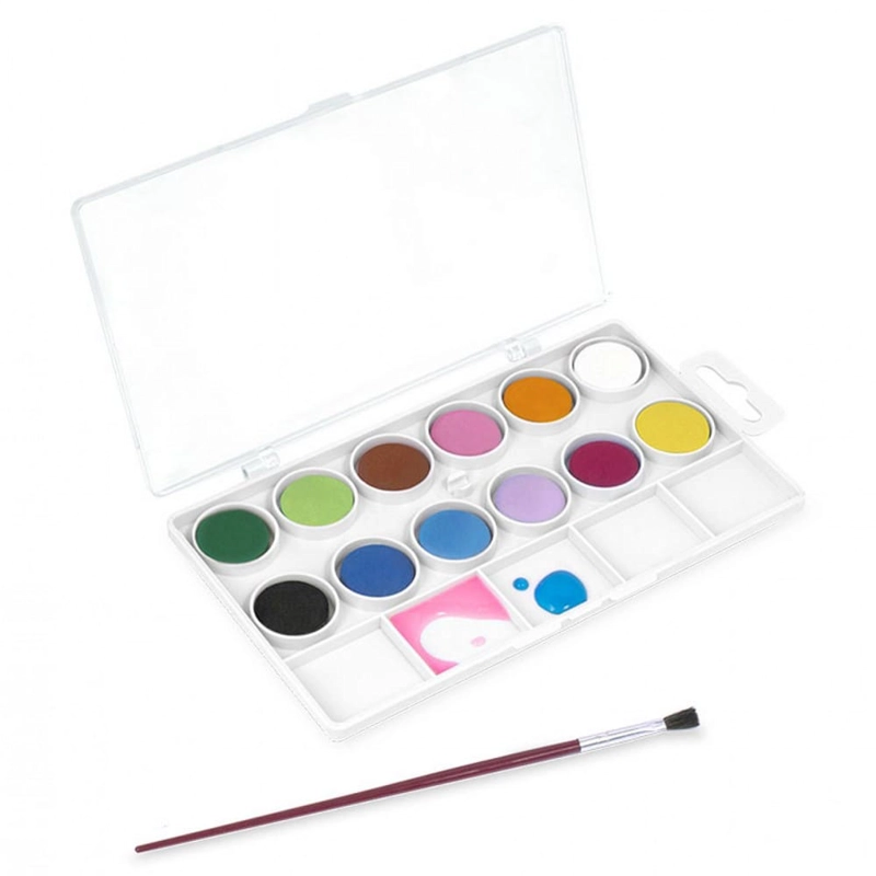 SET DE 12 ACUARELAS DE COLORES JOVI EN PASTILLAS 22MM + PINCEL - 3