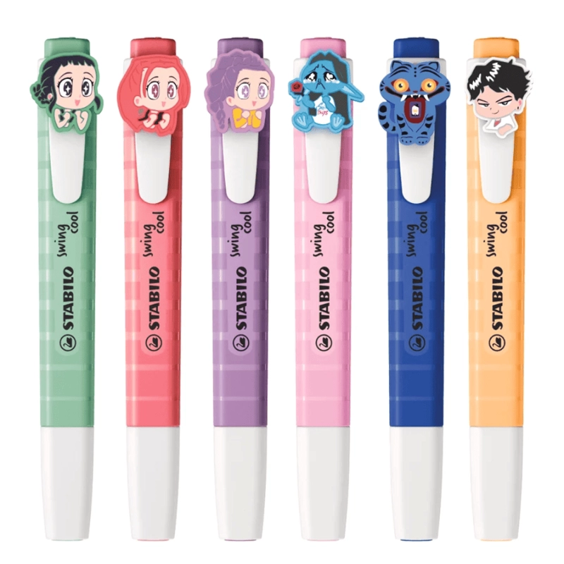 SET 10 DESTACADORES STABILO SWING COOL K-POP DEMON HUNTERS - 1