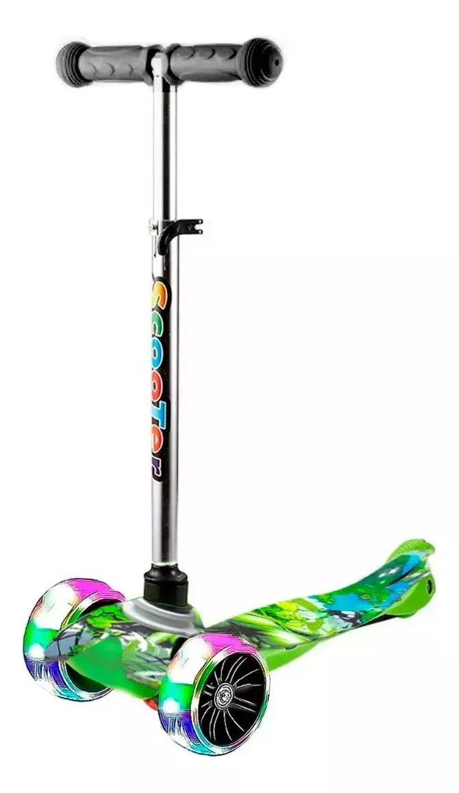 MONOPATIN SCOOTER 3 RUEDAS CON LUZ LED COLORES NIÑOS BL-04 - 1