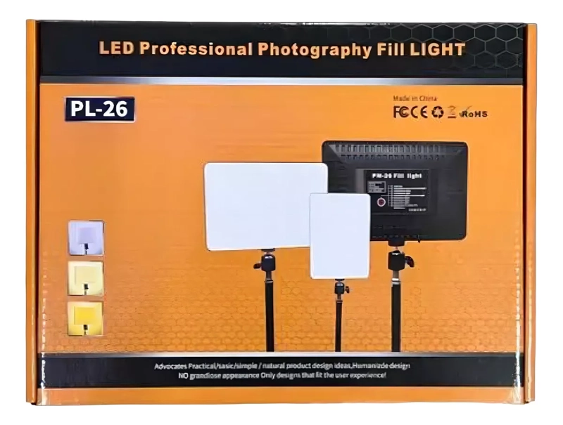 PANEL ESTUDIO LUZ DE RELLENO PL-26 PANEL VIDEO FOTOGRAFÍA CUPERSTORECL - 2