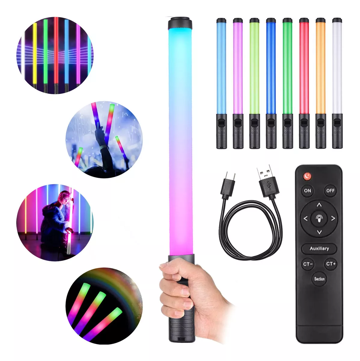 TUBO BARRA LUZ LED RGB FOTOGRAFIA CONTROL - 1