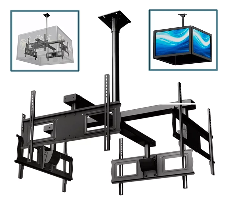 GENÉRICO SOPORTE DE TECHO PARA TV CUADRUPLE 32 A 70 PULG ASPOR 360°