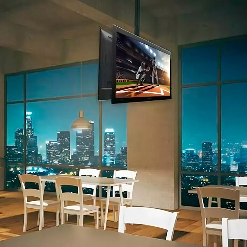 SOPORTE DE TECHO PARA TV DOBLE 42 A 80 PULG ASPOR DUAL COLOR NEGRO - 2