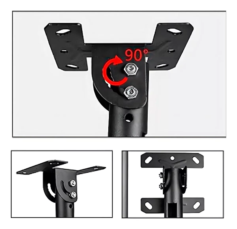 SOPORTE DE TECHO PARA TV DOBLE 42 A 80 PULG ASPOR DUAL COLOR NEGRO - 4