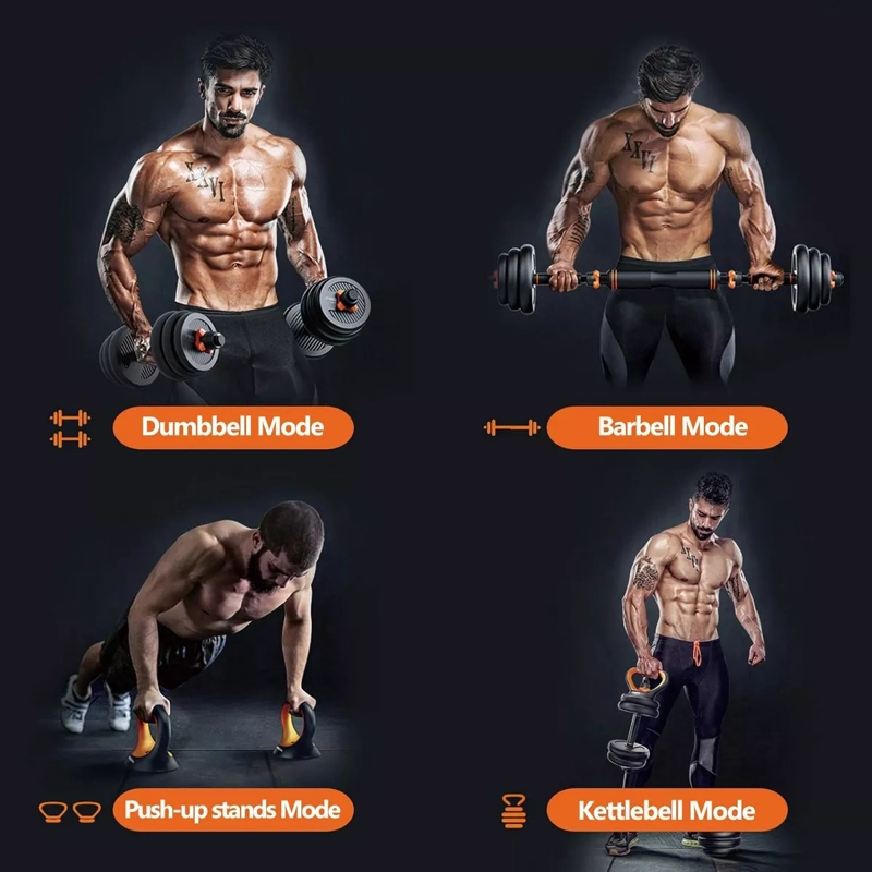 SET MANCUERNAS PROFESIONAL 20KG KETTLEBELL BARRA BOOMFIT - 3