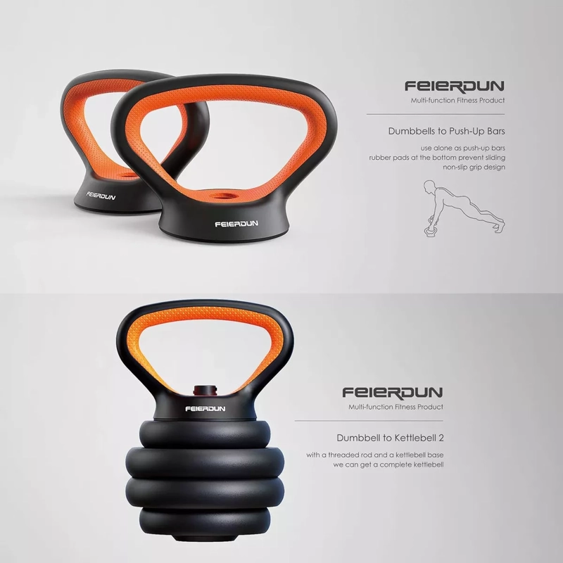 SET MANCUERNAS PROFESIONAL 20KG KETTLEBELL BARRA BOOMFIT - 4
