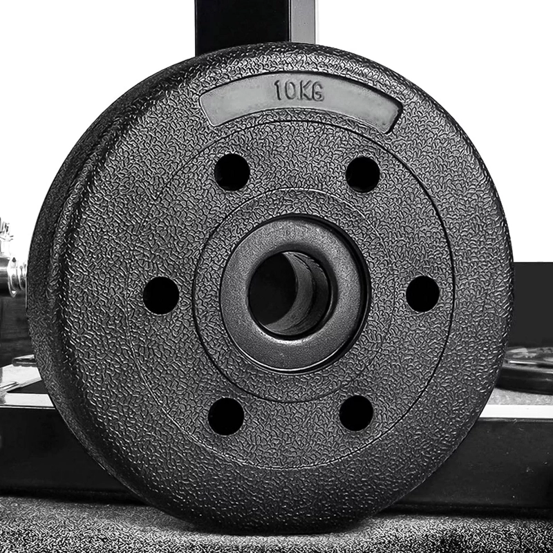 DISCO PREOLÍMPICO 2.5KG PESAS PROFESIONAL POLIURETANO COLOR NEGRO - 3