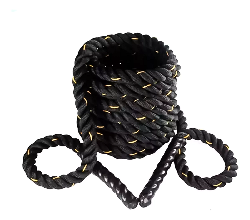 BATTLE ROPE CUERDA CROSSFIT CORREA 15 METROS X 38 MILIMETROS COLOR NEGRO - 5