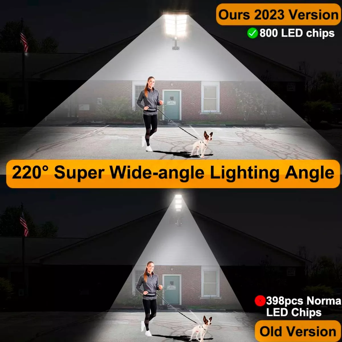 3 FOCO POSTE SOLAR LED 1200W IP67 EXTERIOR ALTA POTENCIA C/R - 5