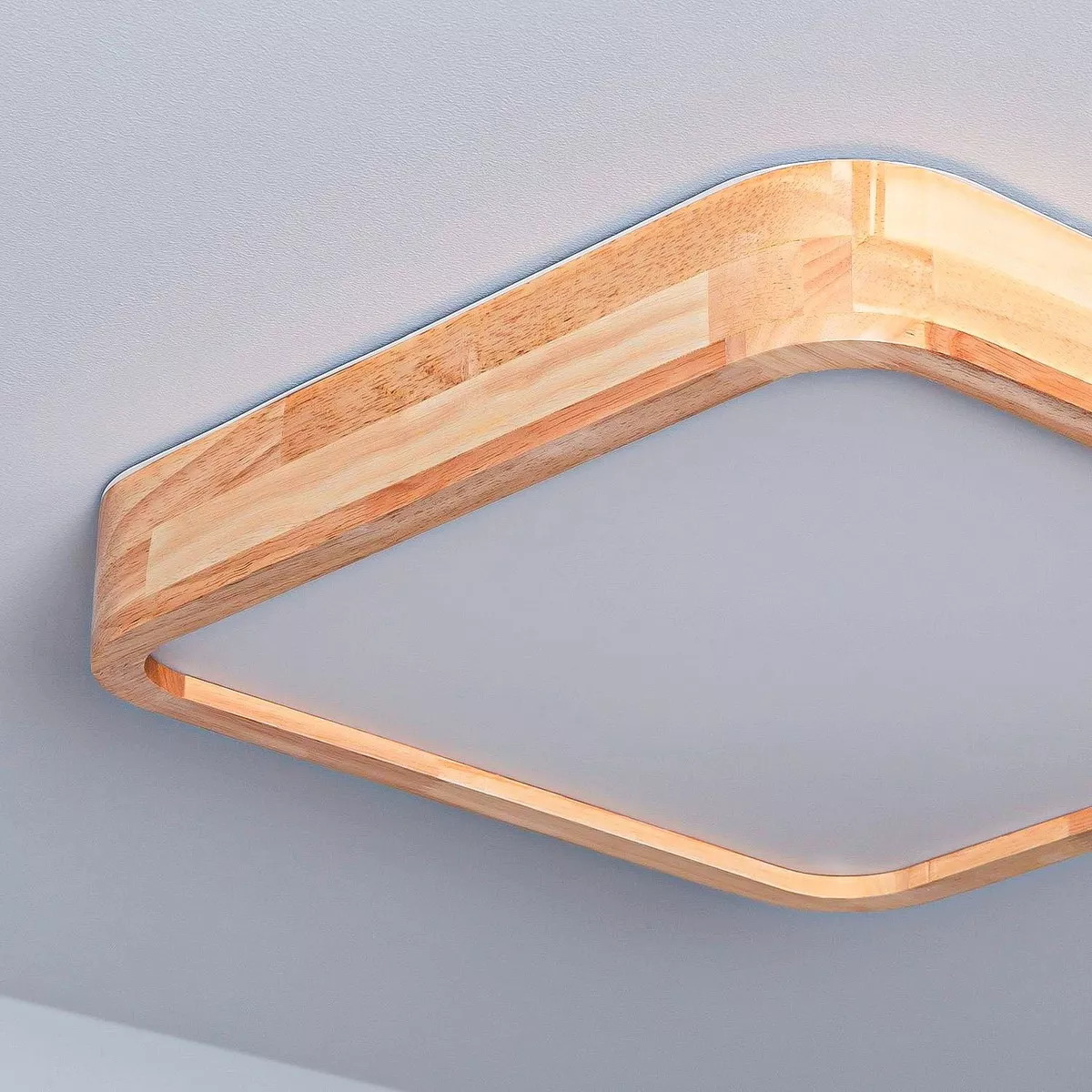 6 FOCO PLAFON LED CUADRADO SOBREPUESTO 36W LUZ FRIA MADERA - 4