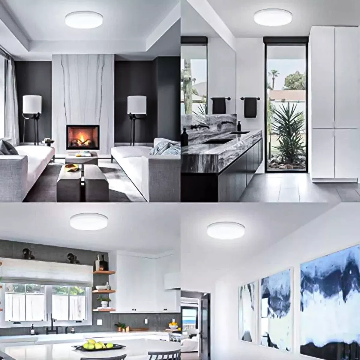 5 FOCO PLAFON FRAMELESS LED TECHO SOBREPUESTO 48W LUZ FRIA - 3