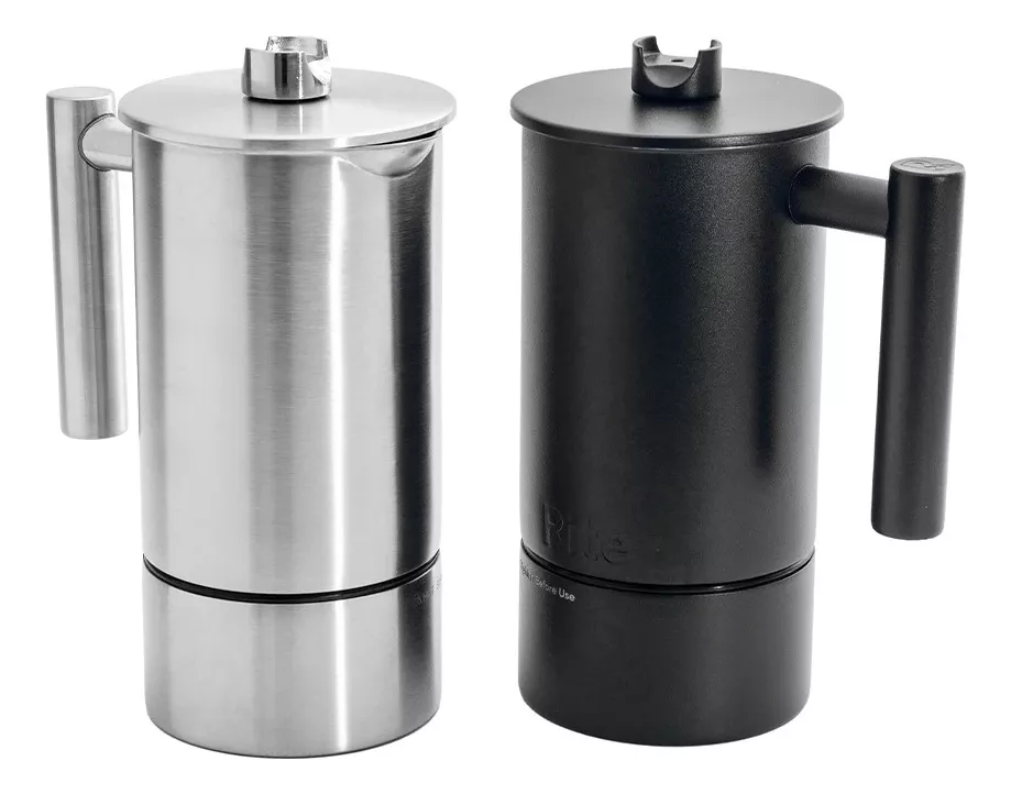 CAFETERA PRENSA FRANCESA RITE 1L TERMÓMETRO RELOJ ACERO INOX - 4