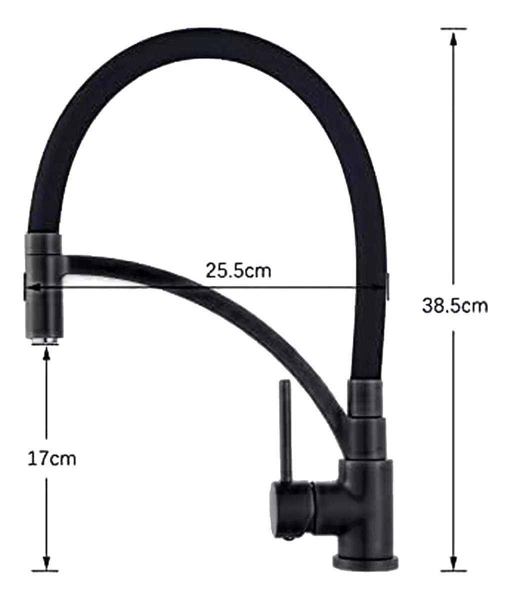GRIFO LLAVE LAVAPLATOS DE LUJO MONOMANDO COCINA ACERO NEGRO ACABADO PREMIUM - 4