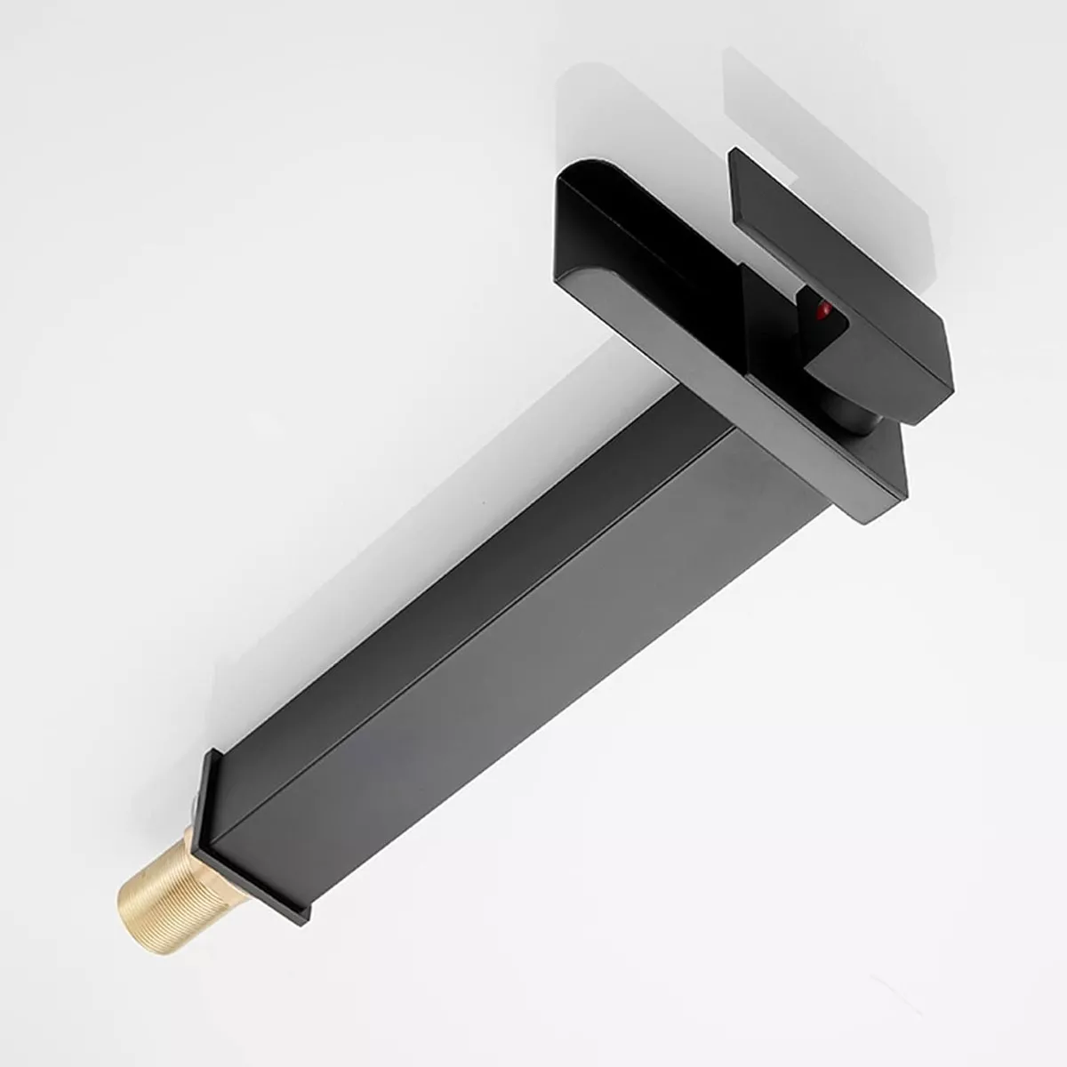 LLAVE MONOMANDO LAVAMANOS ESTILO CASCADA MODERNA ACERO NEGRO - 5